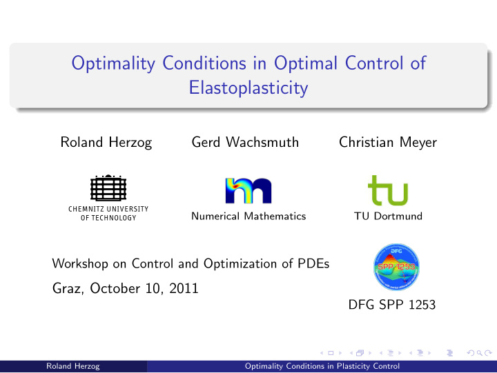 optimality conditions in optimal control of