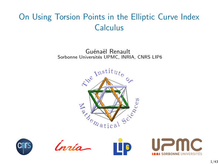 on using torsion points in the elliptic curve index