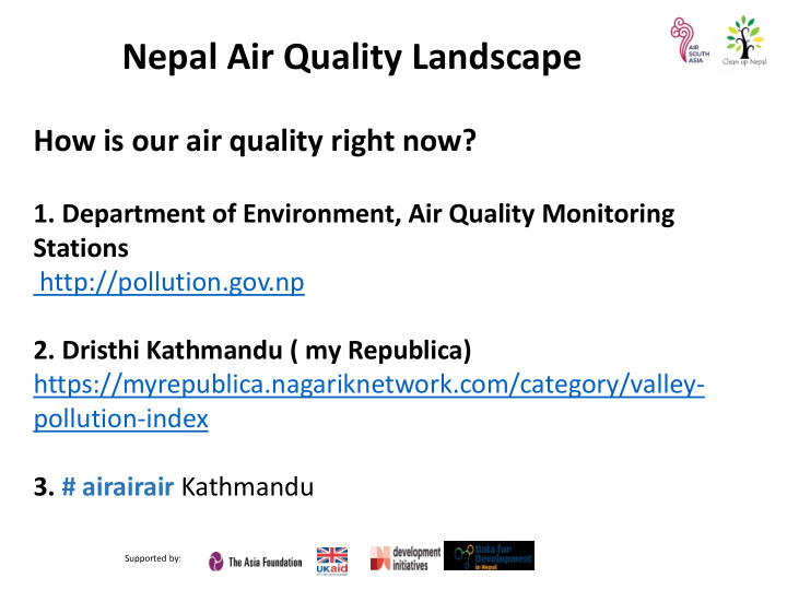 nepal air quality landscape