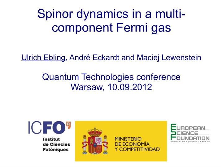 spinor dynamics in a multi component fermi gas