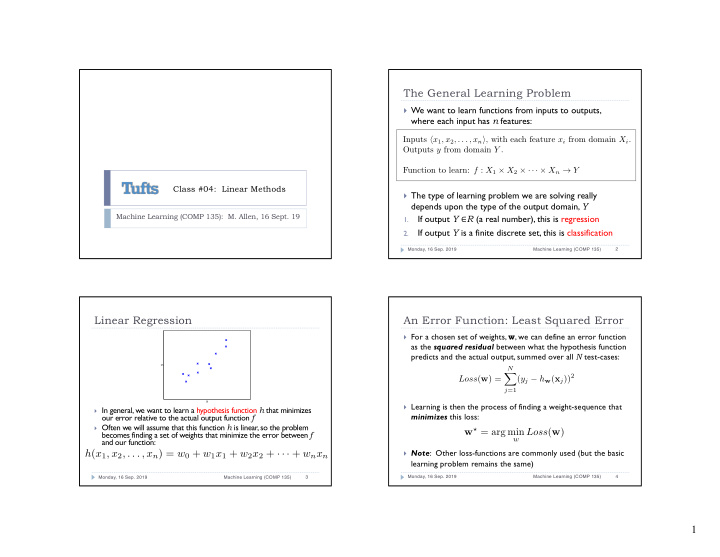 linear regression