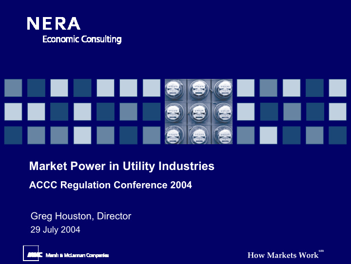market power in utility industries