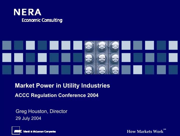 market power in utility industries