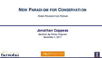 T HI NKI NG A BOUT C ONSERVATI ON P ARADI GMS . D EVASTATION IN THE D UST B OWL E RA