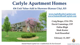 Carlyle Apartment Homes  436 Unit Value-Add in Shawnee (Kansas City), KS