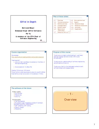 - 1 -  Correct ness  Robust ness  Secur it y  Overview  Process qualit y  Fast