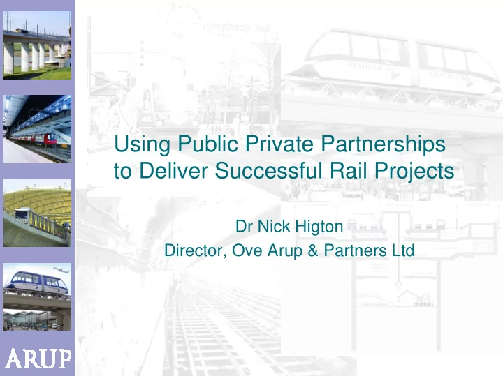 using public private partnerships to deliver successful