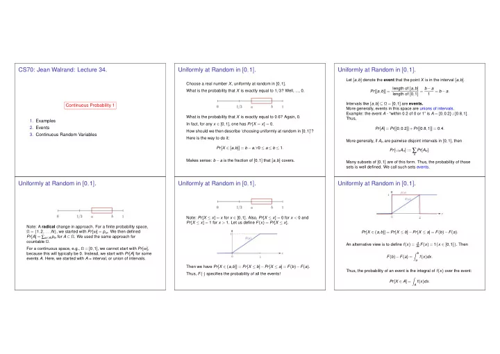 cs70 jean walrand lecture 34 uniformly at random in 0 1