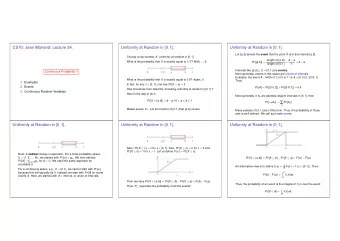 CS70: Jean Walrand: Lecture 34. Uniformly at Random in [ 0 , 1 ] . Uniformly at Random in [ 0 , 1 ]