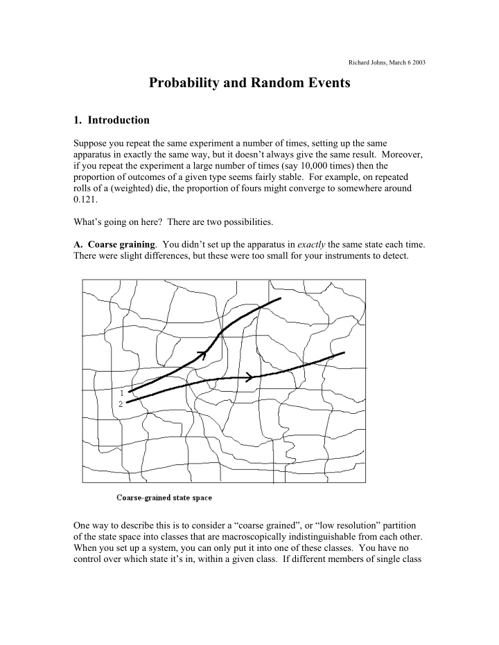probability and random events