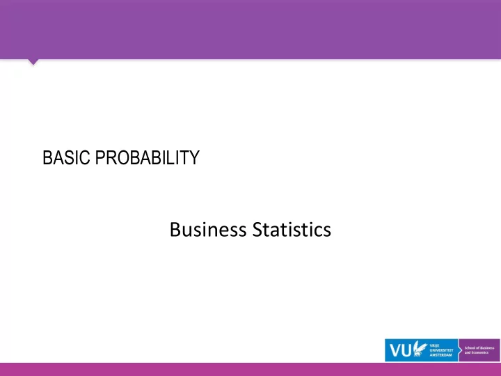 business statistics