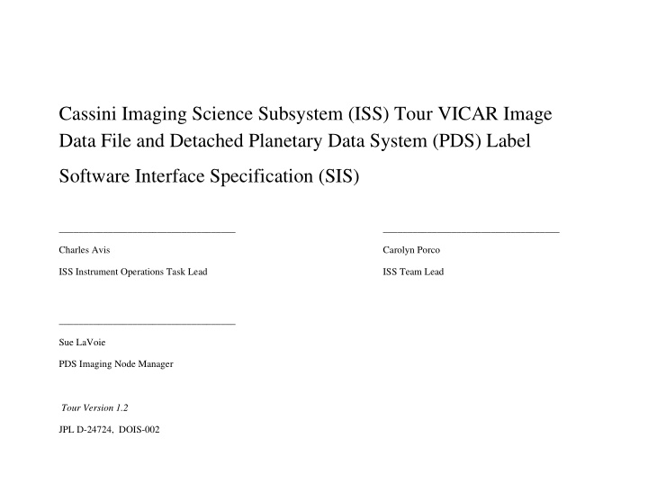 cassini imaging science subsystem iss tour vicar image