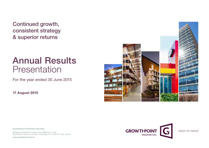 annual results presentation