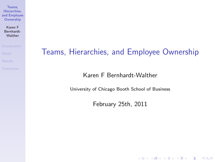 teams hierarchies and employee ownership