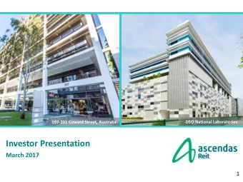 Investor Presentation  March 2017  1  Disclaimers This material shall be read in conjunction with