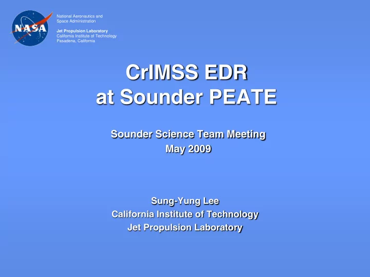 crimss edr at sounder peate