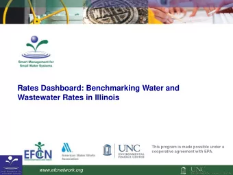 Wastewater Rates in Illinois  This program is made possible under a  cooperative agreement with