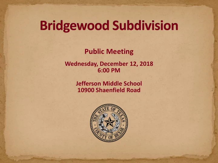 public meeting