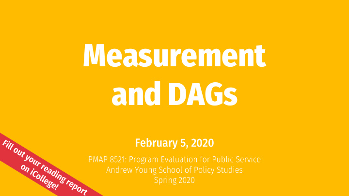 measurement and dags