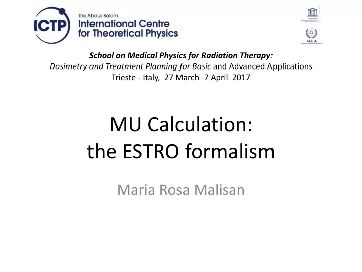 the estro formalism