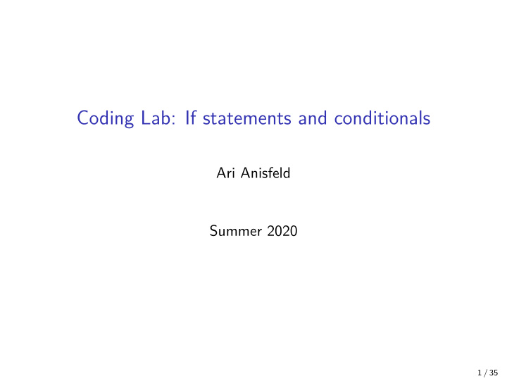 coding lab if statements and conditionals