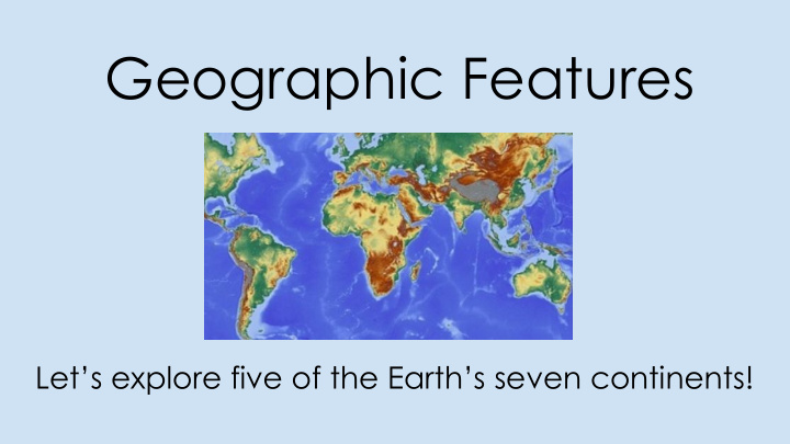 geographic features