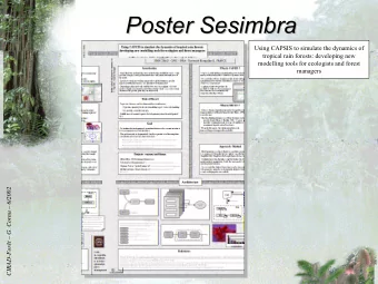 Poster Sesimbra  Sesimbra  Poster  Using CAPSIS to simulate the dynamics of  tropical rain forests: