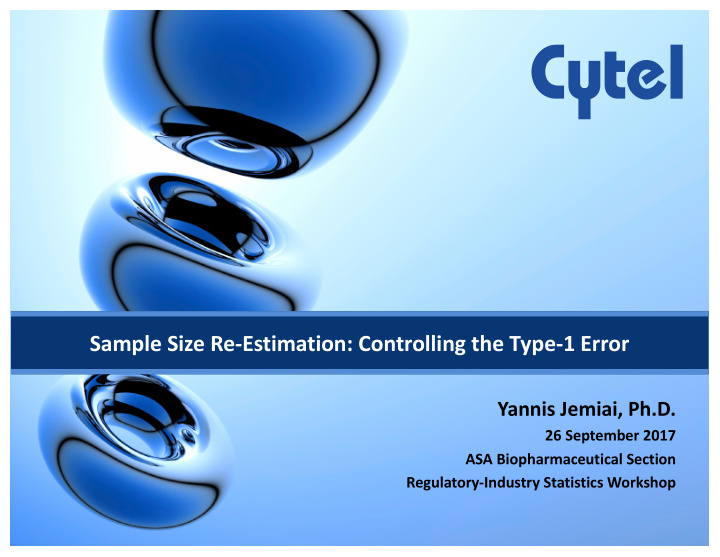 sample size re estimation controlling the type 1 error
