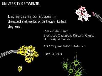 Degree-degree correlations in  directed networks with heavy-tailed  degrees  Pim van der Hoorn