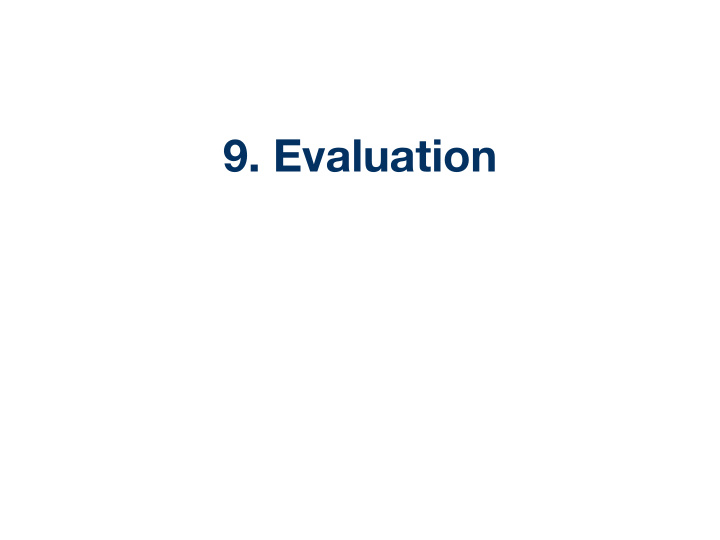9 evaluation outline