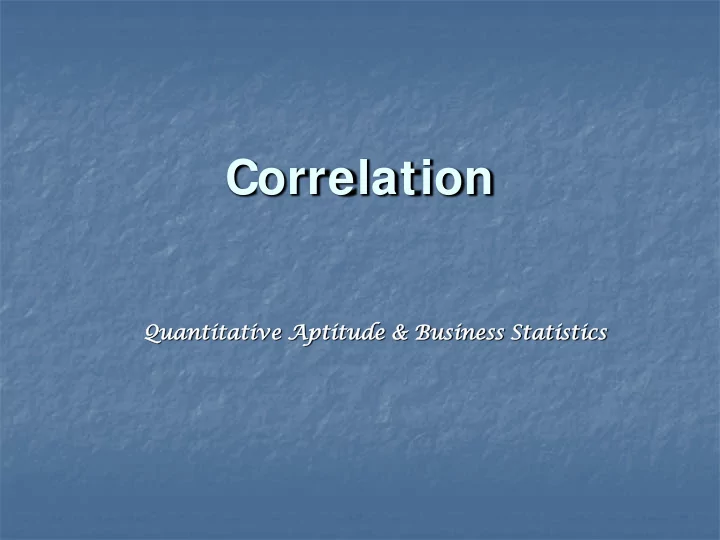 correlation