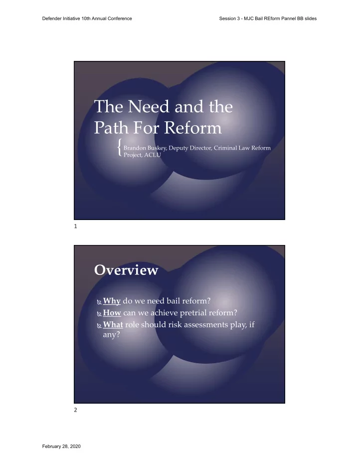 brandon buskey deputy director criminal law reform