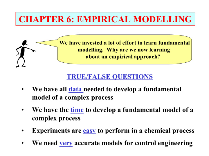 chapter 6 empirical modelling