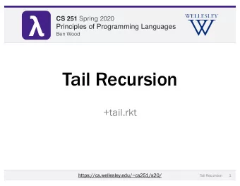 CS 251 Fall 2019 CS 251 Spring 2020  Principles of Programming Languages  Principles of
