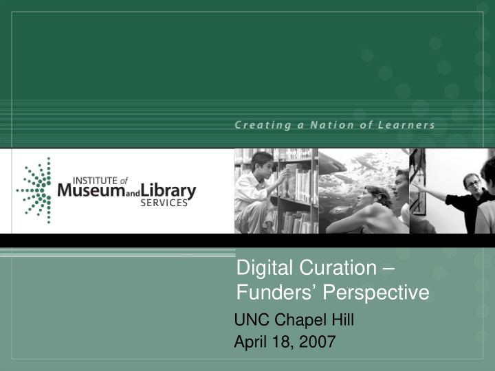 digital curation funders perspective