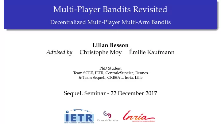 multi player bandits revisited