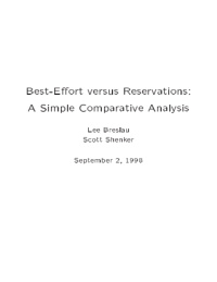 best e o rt versus reservations a simple compa rative