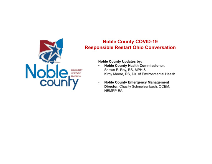 noble county covid 19 responsible restart ohio