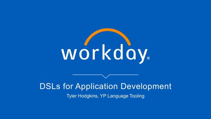 dsls for application development