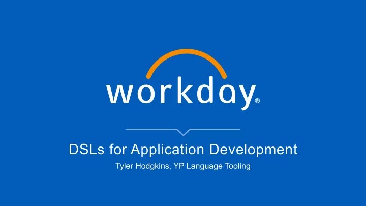 dsls for application development
