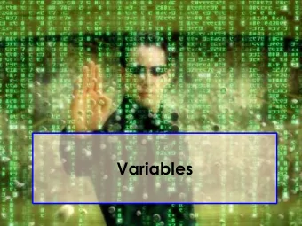 Variables  Review  Control Statements private void solaDon () {  method  // three turnLeft()s  }
