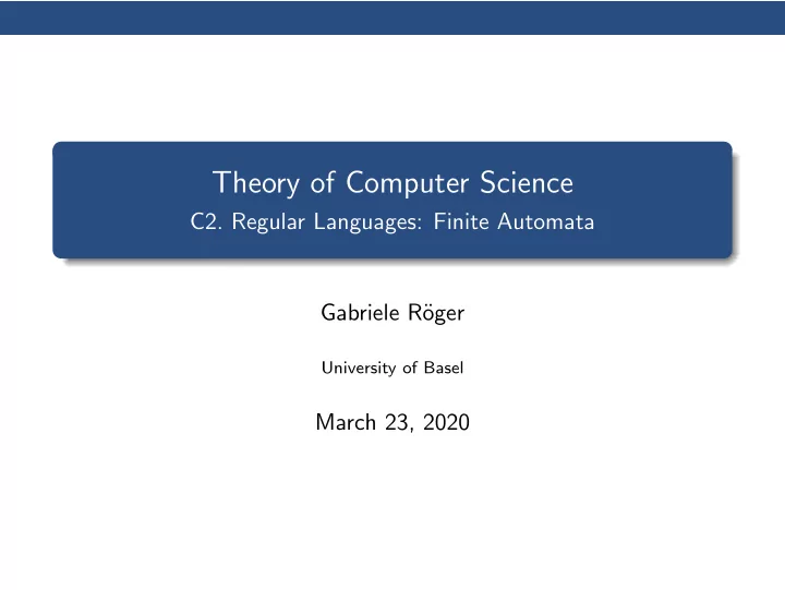 theory of computer science