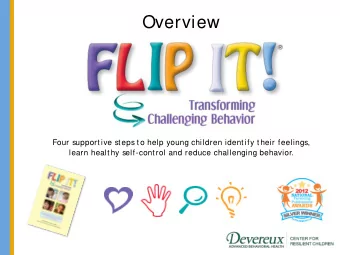 Overview  Four supportive steps to help young children identify their feelings,  learn healthy