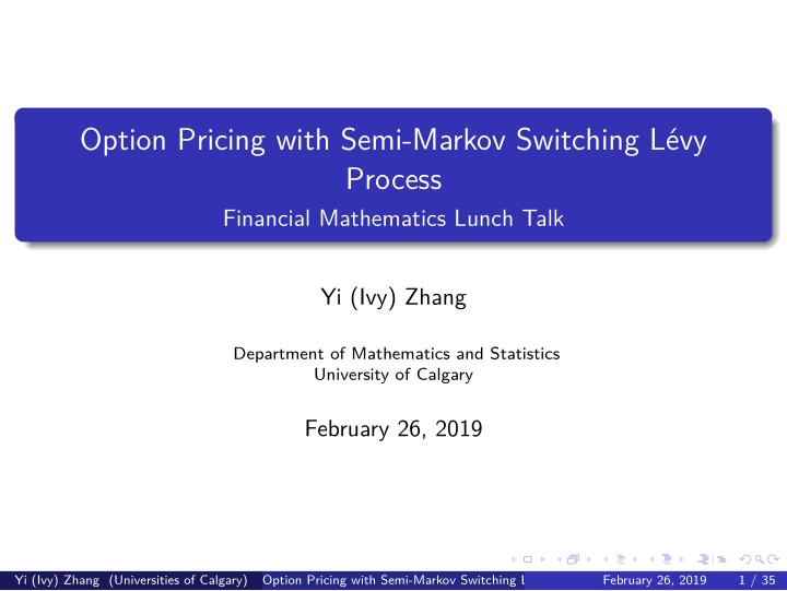 option pricing with semi markov switching l vy process