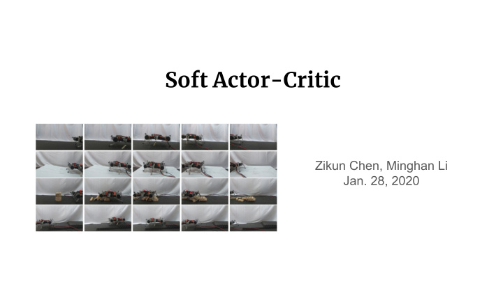 soft actor critic
