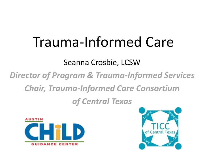 trauma informed care