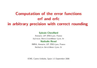 Computation of the error functions  erf and erfc  in arbitrary precision with correct rounding