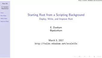 Starting Rust from a Scripting Background  Run Rust  Deploy, Write, and Improve Rust  Write Rust