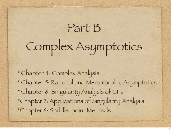 part b complex asymptotics