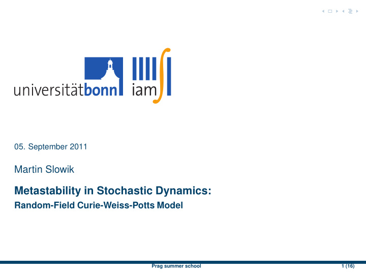 metastability in stochastic dynamics